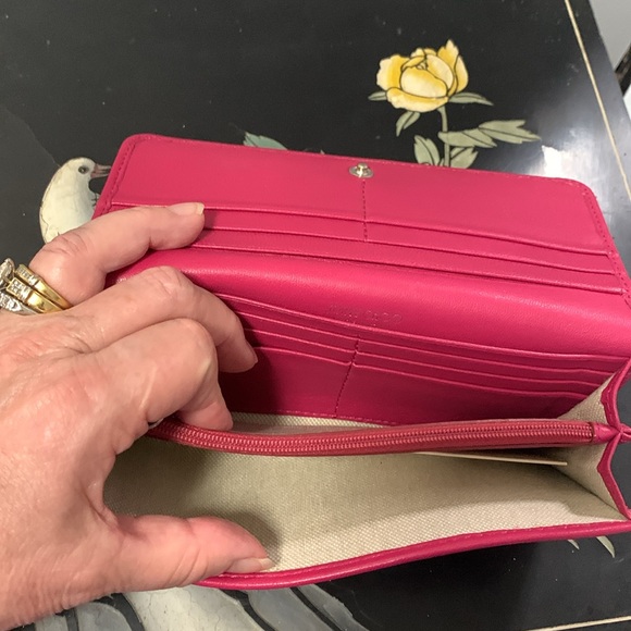 Jimmy Choo Pink Leather Wallet With Silver Stars LNWOT - Picture 5 of 8